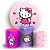 Capas Painel Redondo e Trio Cilindro Sublimado - Hello Kitty - Imagem 1