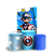 Capas Faixa Lateral e Trio Cilindro Sublimado Vest Facil - Herois Capitão America - Imagem 1