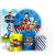 Capas Painel Redondo Trio Cilindro e Faixa Lateral Sublimado - Paw Patrol - Imagem 1