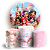 Capas Painel Redondo e Trio Cilindro Sublimado - Princesas - Imagem 1