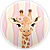 Capa Painel Redondo Sublimado - Girafa - Imagem 1