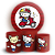 Capas Painel Redondo e Trio Cilindro Sublimado - Hello Kitty - Imagem 1