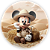 Capa Painel Redondo Sublimado - Fazendinha Mickey e Minnie - Imagem 1