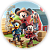 Capa Painel Redondo Sublimado - Fazendinha Mickey e Minnie - Imagem 1