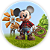 Capa Painel Redondo Sublimado - Fazendinha Mickey e Minnie - Imagem 1