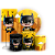 Capas Painel Redondo Trio Cilindro e Faixa Lateral Sublimado - Batman Baby - Imagem 1