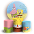 Capas Painel Redondo e Trio Cilindro Sublimado - Bob Esponja - Imagem 1