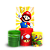 Capas Faixa Lateral e Trio Cilindro Sublimado Veste Fácil - Super Mario - Imagem 1