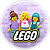 Capa Painel Redondo Sublimado - Lego Rosa - Imagem 1