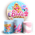Capas Painel Redondo e Trio Cilindro Sublimado - Barbie - Imagem 1