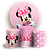 Capas Painel Redondo e Trio Cilindro Sublimado - Minnie - Imagem 1