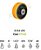 Roda para rodízio 614 ufk - Imagem 1