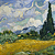 Campo de trigo com cipreste - Van Gogh (1889) - Argolado - Capa Dura - A5 - Imagem 2