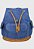 Bolsa Mochila Jeans Feminina Tamanho Médio Azul Manchado A019 - Imagem 4