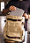 Lenna's Mochila de Lona Grande Masculina Feminina Comporta Notebook Casual e Viagens Bege LE13 - Imagem 9