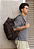 Lenna's Mochila de Lona Grande Masculina Feminina Comporta Notebook Casual e Viagens Marrom LE13 - Imagem 2