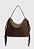Hobo Bag Bolsa Transversal com Franjas Estilo Western Marrom B080 - Imagem 1
