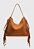 Hobo Bag Bolsa Transversal com Franjas Estilo Western Caramelo B080 - Imagem 1