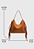 Hobo Bag Bolsa Transversal com Franjas Estilo Western Caramelo B080 - Imagem 2