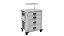 Carro De Medicação/Emergência Branco Epóxi C/4 Gavetas S-8629 - Imagem 1