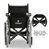Cadeira de Rodas Aço Dobrável até 120Kg Assento 46cm D400 - Dellamed - Imagem 6