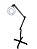 Luminária Preta P/Estética Led Com Lupa + Tripé C/ Rodinhas + Bivolt LLT01PR - Best Pro - Imagem 1