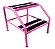 Escadinha 2 Degraus Rosa Para Maca EC01RO - Best Pro - Imagem 1