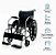 Cadeira de Rodas Até 110kg Com Encosto Rebatível D100 POP - Dellamed - Imagem 2