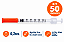 Kit C/50 Seringas de Insulina 0,3ML Agulha Fixa 5mm x 0,23mm (ULTRA FINA) 32g - Uniqmed - Imagem 1