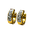 Brinco Masculino Argola Dourado Cravejado - Imagem 1