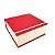 Caixa Cartonada Livro 20x20x8 Craftimbui Vermelho e Marfim - Imagem 4