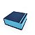 Caixa Cartonada Livro 20x20x8 cor  Azul  c/ Elastico - Imagem 3