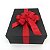 Caixa de Presente 25x30x15 Cartonada  Preta com Laço Vermelho - Imagem 3