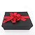 Caixa de Presente 25x30x15 Cartonada  Preta com Laço Vermelho - Imagem 6