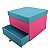 Caixa de Presente 20x20x15 Cartonada Com Gaveta Pink/Bahamas - Imagem 2