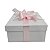 Caixa de Presente 20x25x10 Branca Laco Rosa Claro - Imagem 2