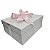 Caixa de Presente 20x25x10 Branca Laco Rosa Claro - Imagem 1