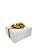 Caixa de Presente 25x25x10 Cartonada Branca Laço Dourado - Imagem 4