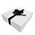 Caixa de Presente 40x40x10 Cartonada Branca Laco Preto - Imagem 4