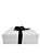 Caixa de Presente 40x40x10 Cartonada Branca Laco Preto - Imagem 1