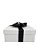 Caixa de Presente 25x25x10 Cartonada Branca Laco Preto - Imagem 3