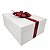 Caixa de Presente 25x20x15 Cartonada Branca Laço Vermelho - Imagem 6