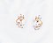 Ear cuff flores e zircônia folheado a ouro 18k - Imagem 4