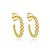 Brinco Argola Esferas Crescentes Banhada a Ouro 18k - P - Imagem 1