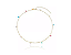 Colar Choker com Zircônias Coloridas Banhada a Ouro 18k - Imagem 1