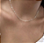 Choker de Prata Mini Corações Seguidos - Imagem 3