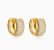 Mini Argola Click Cravejada com 5 Zircônias banhada a Ouro 18k - Imagem 1