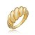 Anel Croissant Banhado a Ouro 18k - Imagem 1