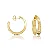Brinco Argola Canoa Martelado Banhado a Ouro 18k - Imagem 1