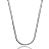 Colar Malha Snake Longo Banhado a Ouro Branco 6MM - Imagem 1